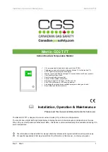 CGS Merlin CO2 TFT Installation Operation & Maintenance preview