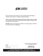 Preview for 2 page of CH PW320200 Operating Instructions Manual