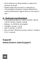 Preview for 52 page of Chacon 34036 User Manual