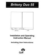 Chaffoteaux & Maury Britony DUO 55 Installation And Operating Instruction Manual предпросмотр