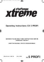 Предварительный просмотр 1 страницы Challenge Xtreme CX 5 PROFI Operating Instructions Manual