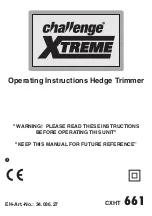 Предварительный просмотр 3 страницы Challenge Xtreme CXHT 661 Operating Instructions Manual