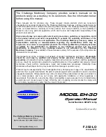 Preview for 2 page of Challenge CH-EH3 Operator'S Manual