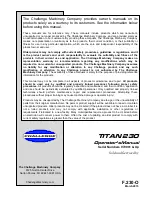 Предварительный просмотр 1 страницы Challenge Titan 230 Operator'S Manual