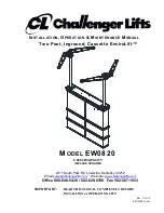 Preview for 1 page of Challenger Lifts EnviroLift EW0820S090 Installation, Operation & Maintenance Manual