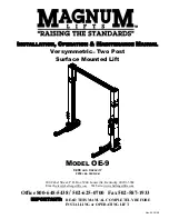 Challenger Lifts Magnum Versymmetric OE-9 Installation, Operation & Maintenance Manual preview