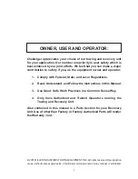 Preview for 3 page of Challenger CH-35 Owner'S Manual