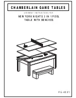 Preview for 1 page of CHAMBERLAIN GAME TABLES PG-4001 Assembly Instructions And User Manual