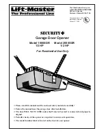 Chamberlain 1000SDR 1/3 HP Owner'S Manual preview