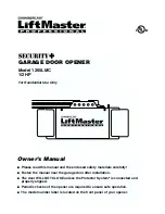 Preview for 1 page of Chamberlain 1265LMC 1/2 HP Owner'S Manual