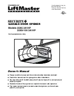 Preview for 1 page of Chamberlain 3585-100 3/4 HP Owner'S Manual