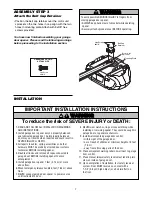 Preview for 7 page of Chamberlain 3585-100 3/4 HP Owner'S Manual