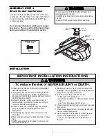 Preview for 7 page of Chamberlain 3585C 3/4HP Owner'S Manual