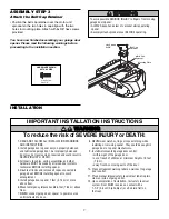 Preview for 7 page of Chamberlain 3585CS 3/4HP Owner'S Manual