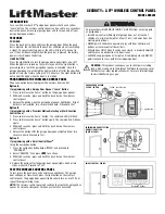 Chamberlain 885LM Quick Start Manual preview