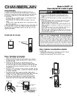 Предварительный просмотр 5 страницы Chamberlain 942FP-10 User Manual