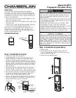 Предварительный просмотр 1 страницы Chamberlain 942FPC Manual