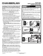 Предварительный просмотр 1 страницы Chamberlain 945C Owner'S Instructions