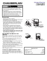 Preview for 1 page of Chamberlain 955D Owner'S Manual