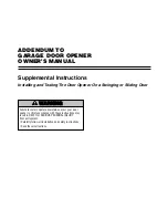 Chamberlain A1633M Additional Instruction Manual preview