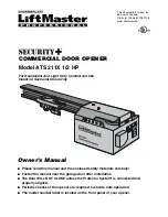 Preview for 1 page of Chamberlain ATS 211X 1/2 HP Owner'S Manual