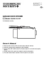 Chamberlain CG40D Owner'S Manual preview