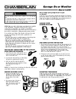 Preview for 1 page of Chamberlain CLDM1 User Manual