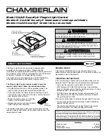 Предварительный просмотр 1 страницы Chamberlain CLLACD Owner'S Instructions