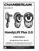 Preview for 1 page of Chamberlain CR625EVO Installation And Operating Instructions Manual