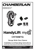 Chamberlain CR700MYQ Installation And Operating Instructions Manual preview