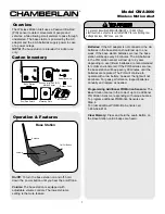 Chamberlain CWA2000 User Manual preview