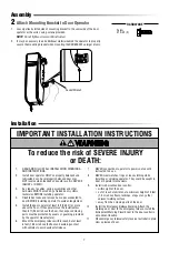 Preview for 7 page of Chamberlain DDO8900W Manual