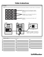 Preview for 1 page of Chamberlain EL2000SS Visitor Instructions