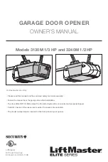 Chamberlain ELITE Series Owner'S Manual предпросмотр