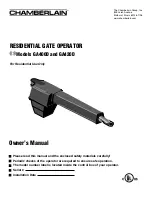 Chamberlain GA400D Owner'S Manual preview