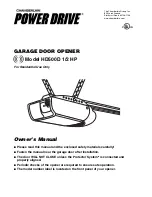 Chamberlain HD500D 1/2 HP Owner'S Manual preview