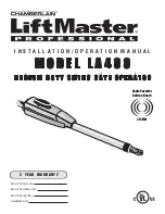 Chamberlain LA400 Installation And Operation Manual preview