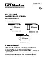 Preview for 1 page of Chamberlain Lift-Master 1240R - 1/4HP Owner'S Manual