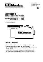 Preview for 1 page of Chamberlain LiftMaster 1245LMC-R Owner'S Manual