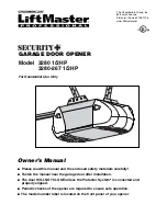 Chamberlain LiftMaster 3280 1/2HP Owner'S Manual preview