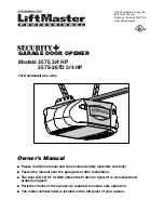 Предварительный просмотр 1 страницы Chamberlain LiftMaster 3575 Owner'S Manual