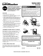 Preview for 1 page of Chamberlain LiftMaster 365LM Installation Manual