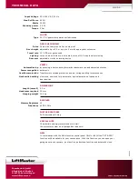 Предварительный просмотр 13 страницы Chamberlain LiftMaster 5580-2 Technical Data Manual