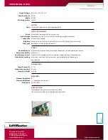 Предварительный просмотр 17 страницы Chamberlain LiftMaster 5580-2 Technical Data Manual