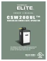 Chamberlain LiftMaster CSW200UL Series Owner'S Manual preview