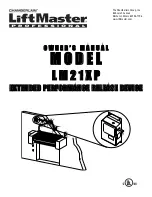 Chamberlain LiftMaster LM21XP Owner'S Manual preview