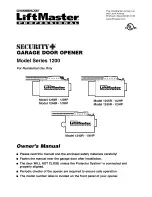 Chamberlain LiftMaster Professional Security+ 1240R Owner'S Manual preview