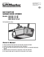 Chamberlain LiftMaster Professional Security+ 3245M Owner'S Manual preview