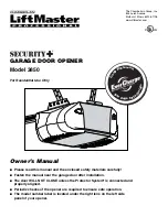 Предварительный просмотр 1 страницы Chamberlain LiftMaster Professional Security+ 3850 Owner'S Manual