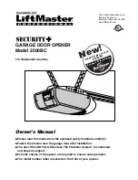 Предварительный просмотр 1 страницы Chamberlain LiftMaster Security+ 2500BC Owner'S Manual